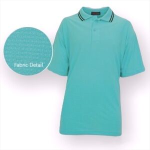 NWOT King Louie Turquoise Moisture Management Textured Polo Shirt‌‌‌‌‌‌‌‌‌‌‌‌
